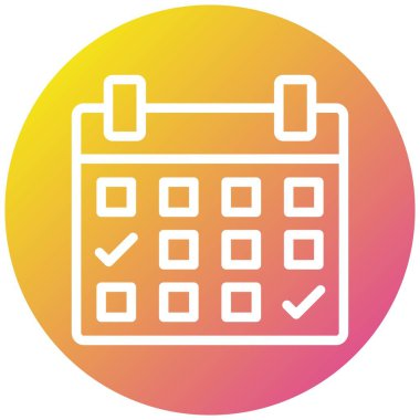 Takvim Vektörü Simgesi Tasarım İllüstrasyonu