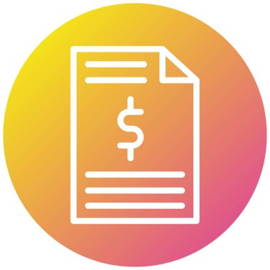 Fatura Vektörü Simgesi Tasarım İllüstrasyonu