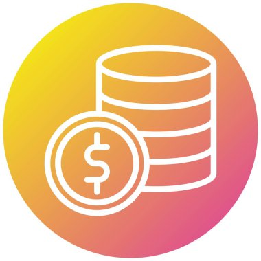 Dolar Vektörü Simgesi Tasarım İllüstrasyonu