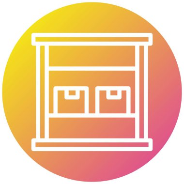 Shelf Vektör Simgesi Tasarım İllüstrasyonu