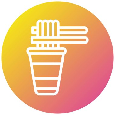 Anında Gıda Vektörü Simgesi Tasarım İllüstrasyonu