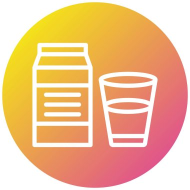 Süt Vektörü Simgesi Tasarım İllüstrasyonu