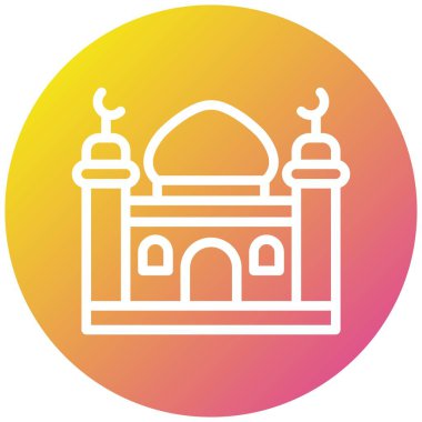 Minaret Vektör Simgesi Tasarım İllüstrasyonu