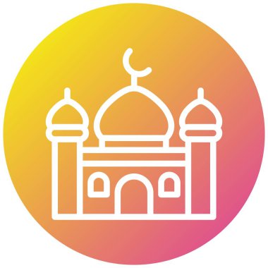 Cami Vektörü Simgesi Tasarım Çizimi