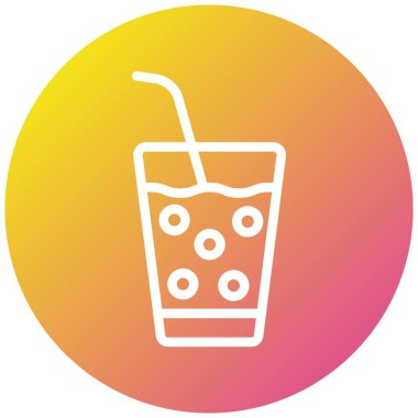 İçecek Vektörü Simgesi Tasarım İllüstrasyonu