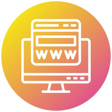 Web Sitesi Vektör Simgesi Tasarım İllüstrasyonu