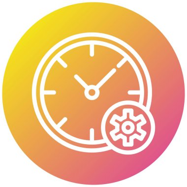 Zaman Yönetimi Vektör Simgesi Tasarım İllüstrasyonu