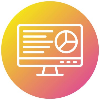 Pasta Çizelgesi Vektör Simgesi Tasarım İllüstrasyonu