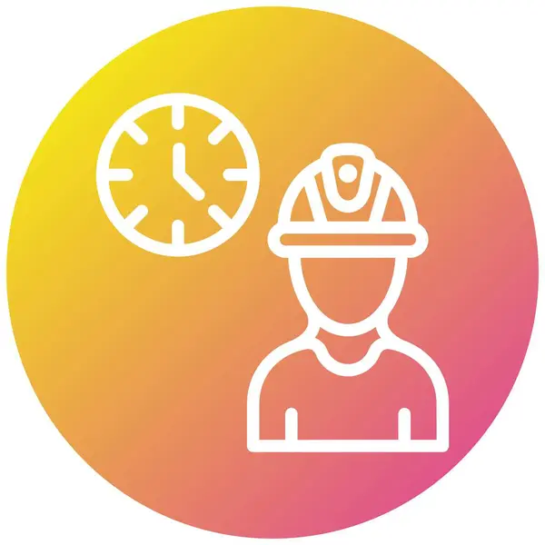 Çalışma saatleri Vektör Simgesi Tasarım İllüstrasyonu