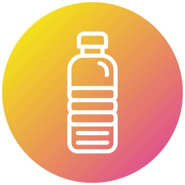 Su Şişesi Vektör Simgesi Tasarım Çizimi