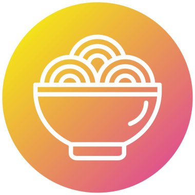 Spagetti Vektör Simgesi Tasarım İllüstrasyonu