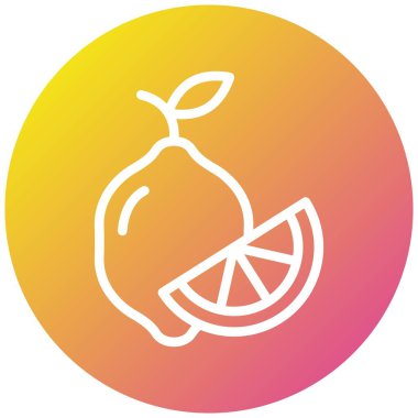 Lemon Vektör Simgesi Tasarım İllüstrasyonu