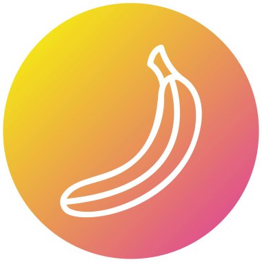 Muz Vektörü Simgesi Tasarım İllüstrasyonu