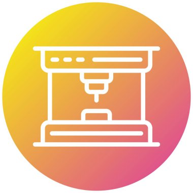 Kahve Üreticisi Vektör Simgesi Tasarım İllüstrasyonu