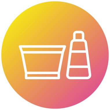 Saç boyası Vektör Simgesi Tasarımı Çizimi