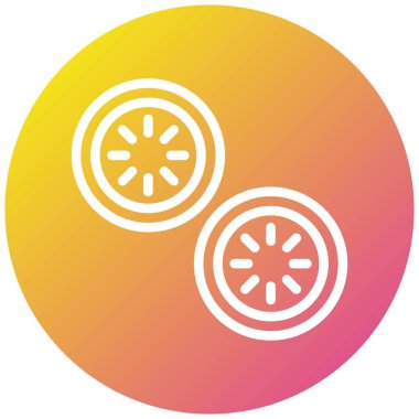 Salatalık dilimi Vektör Simgesi Tasarım İllüstrasyonu