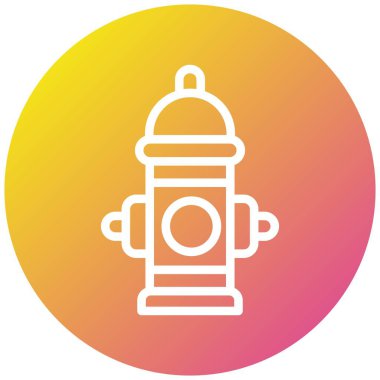 Yangın musluğu Vektör Simgesi Tasarım İllüstrasyonu