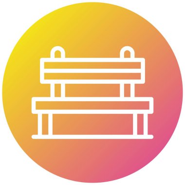 Bench Vektör Simgesi Tasarım İllüstrasyonu