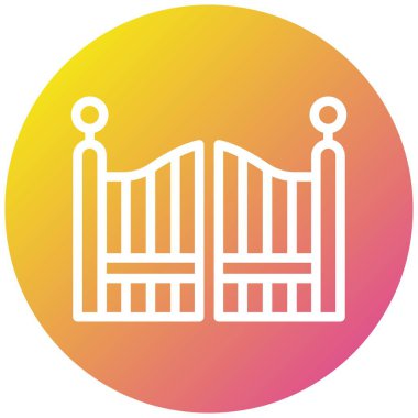 Kapı Vektörü Simgesi Tasarım Çizimi