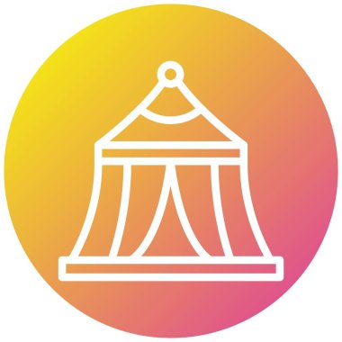 Sirk Çadırı Vektör Simgesi Tasarım İllüstrasyonu