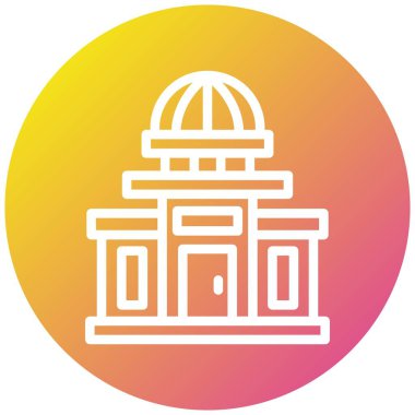 Hükümet binası Vektör Simgesi Tasarım İllüstrasyonu