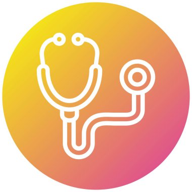 Stetoskop Vektör Simgesi Tasarım İllüstrasyonu