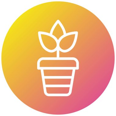 Bitki Ot Vektörü Simgesi Tasarımı Çizimi