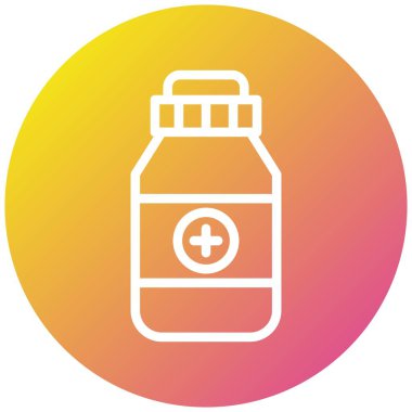 İlaç kavanozu Vektör Simgesi Tasarım İllüstrasyonu