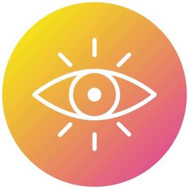 Göz Vektörü Simgesi Tasarım İllüstrasyonu