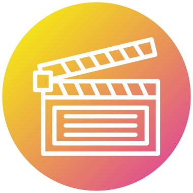 Film slate Vektör Simgesi Tasarım İllüstrasyonu