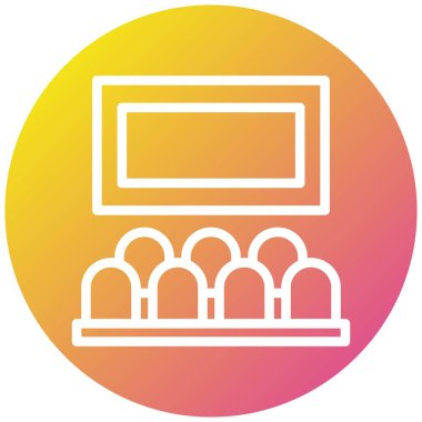 Sinema Tiyatrosu Vektör Simgesi Tasarım İllüstrasyonu