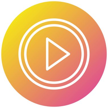 Oynatma düğmesi Vektör Simgesi Tasarım İllüstrasyonu