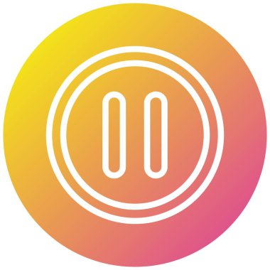 Duraklat düğmesi Vektör Simgesi Tasarım İllüstrasyonu