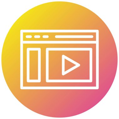 Web tarayıcı Vektör Simgesi Tasarım İllüstrasyonu