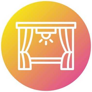 Sahne Vektörü Simgesi Tasarım İllüstrasyonu