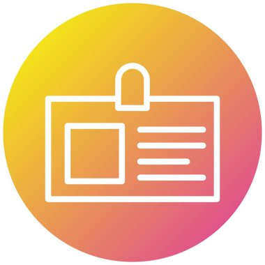 Kimlik kartı Vektör Simgesi Tasarım İllüstrasyonu