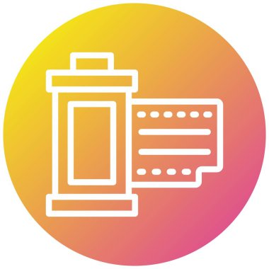 Fotoğraf filmi Vektör Simgesi Tasarım İllüstrasyonu