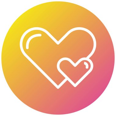 Kalplerin Vektörü Simge Tasarımı İllüstrasyonu