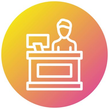 Çalışan Vektör Simgesi Tasarım İllüstrasyonu