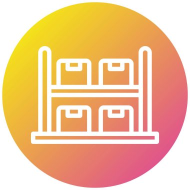 Rack Vektör Simgesi Tasarım Çizimi