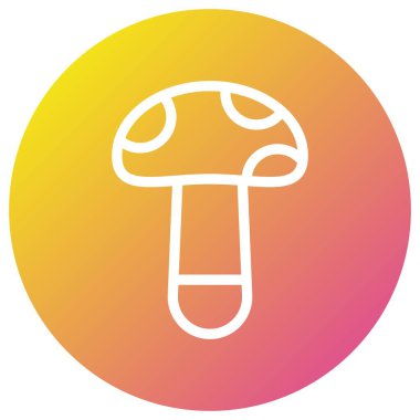 Mantar Vektörü Simgesi Tasarım İllüstrasyonu