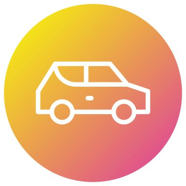 Araba Vektörü Simgesi Tasarım İllüstrasyonu