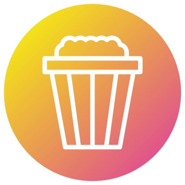 Atıştırmalık Vektör Simgesi Tasarım Çizimi