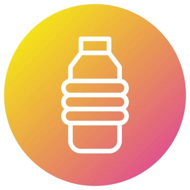 Su Şişesi Vektör Simgesi Tasarım Çizimi