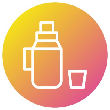 Termos Vektör Simgesi Tasarım Çizimi