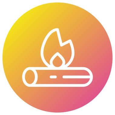 Şenlik Ateşi Vektör Simgesi Tasarım İllüstrasyonu