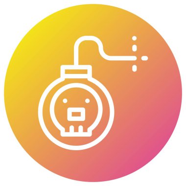 Bomba Vektörü Simgesi Tasarım Çizimi