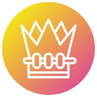 Crown Vektör Simgesi Tasarım İllüstrasyonu