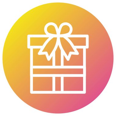 Hediye Kutusu Vektör Simgesi Tasarım İllüstrasyonu