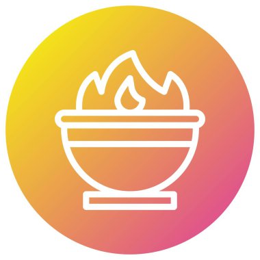 Kazan Vektörü Simgesi Tasarım İllüstrasyonu